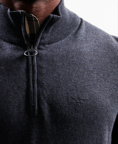 Barbour Taines Half Zip Charcoa
