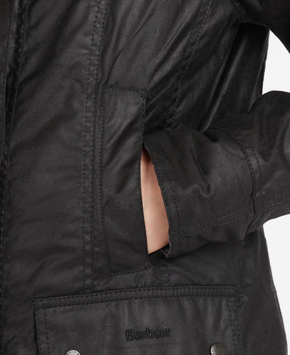 Barbour Beadnell Wax Jacket Black