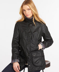 Barbour Beadnell Wax Jacket Black