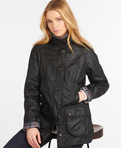 Barbour Beadnell Wax Jacket Black