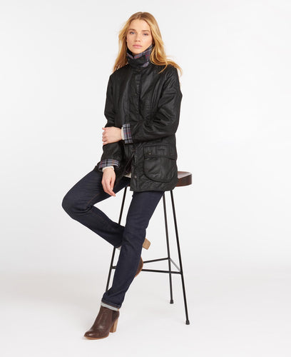 Barbour Beadnell Wax Jacket Black