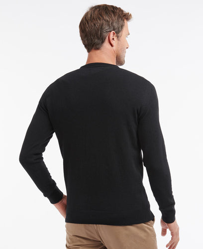 Barbour Essential Lambswool Crew Neck Black