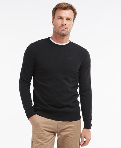Barbour Essential Lambswool Crew Neck Black