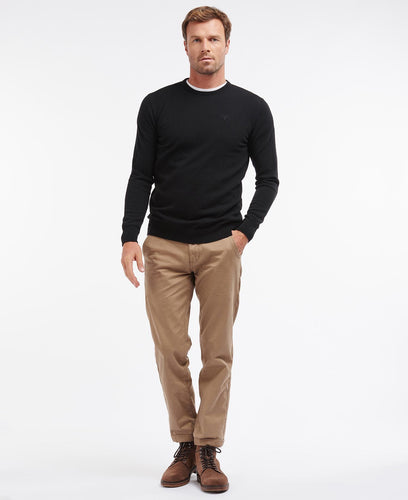 Barbour Essential Lambswool Crew Neck Black