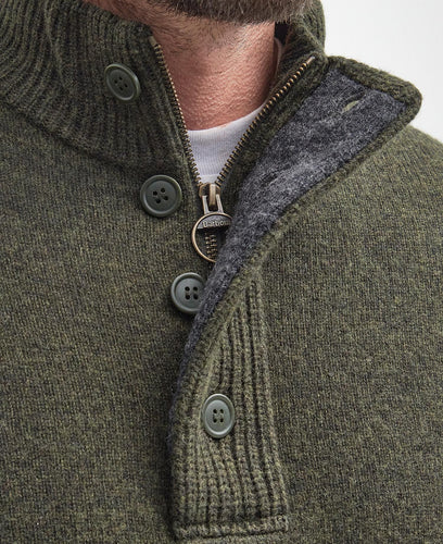 Barbour Patch Half Zip Seaweed