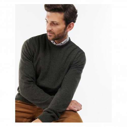 Barbour Firle Crew Olive Marl