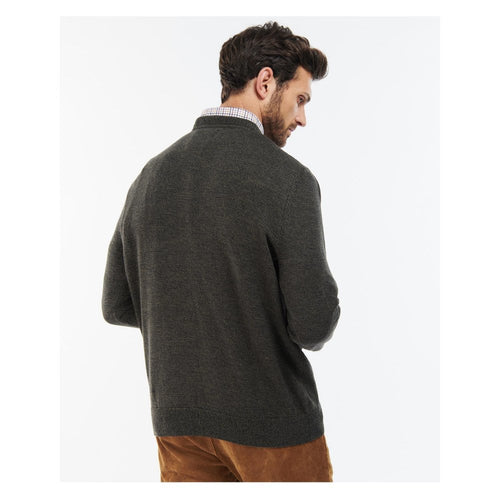 Barbour Firle Crew Olive Marl