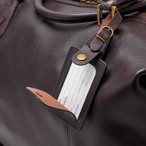 Barbour Leather Med Travel Dk Brow