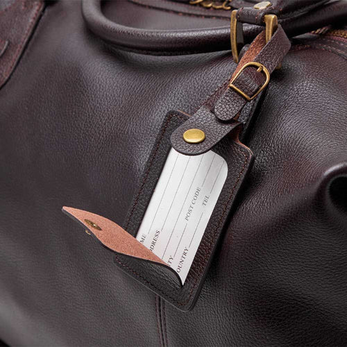 Barbour Leather Med Travel Dk Brow