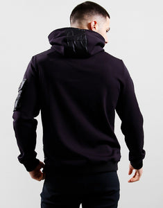 B.Intl Baffle zip thru hood jacket blk