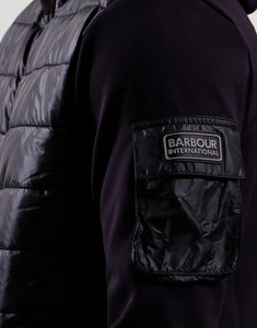 B.Intl Baffle zip thru hood jacket blk