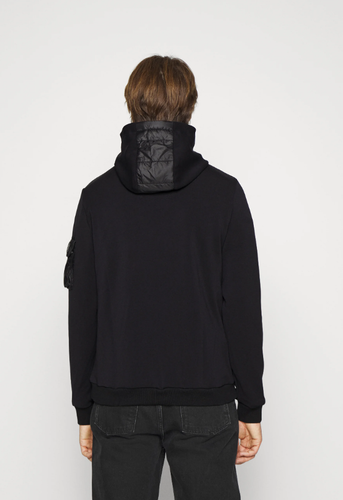 B.Intl Baffle zip thru hood jacket blk