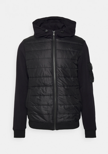 B.Intl Baffle zip thru hood jacket blk