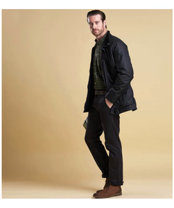 Barbour Hereford Wax Navy