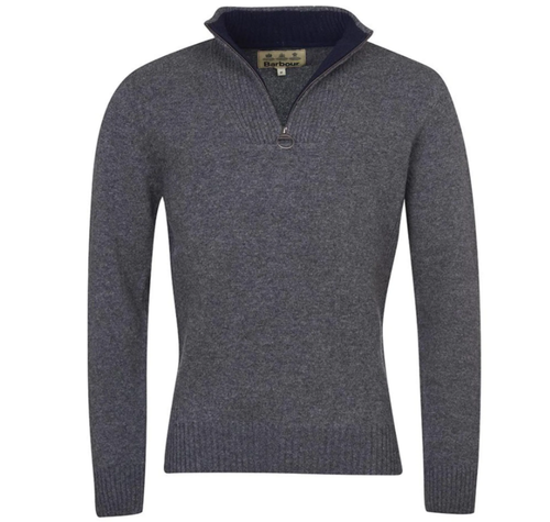 Barbour Nelson Essential Half Zip Storm G