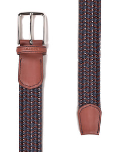 Cinturón trenzado navy-brown Olimpo