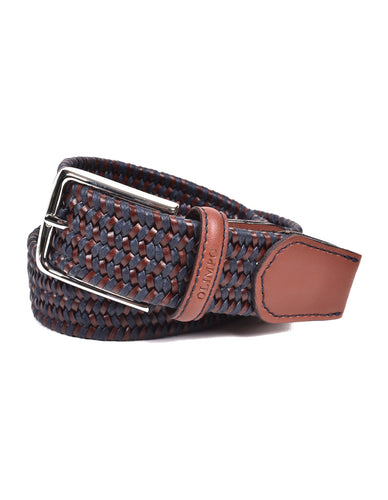 Cinturón trenzado navy-brown Olimpo
