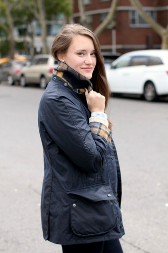 Barbour Beadnell Wax J Navy