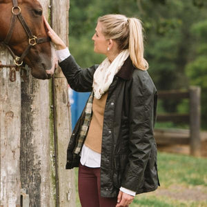 Barbour Beadnell Wax J Sage