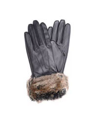 Barbour Fur Trimmed Le Dk Brow