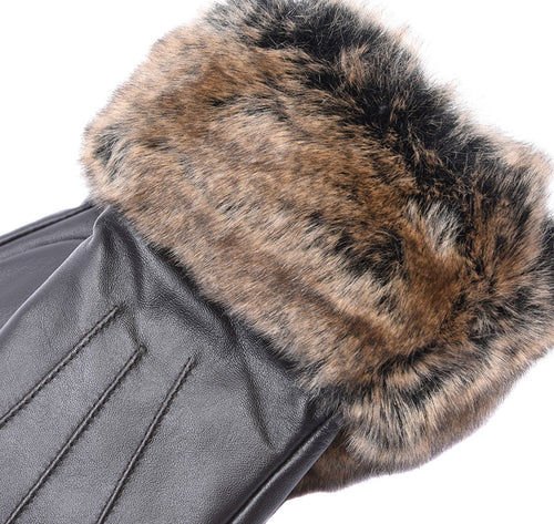 Barbour Fur Trimmed Le Dk Brow