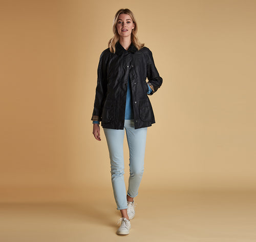 Barbour Beadnell Wax J Navy