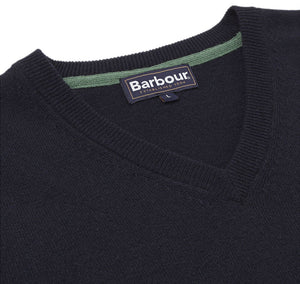 Barbour Essential Lambswool V Neck Navy