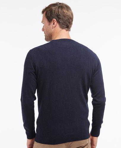 Barbour Essential Lambswool Crew Neck Navy