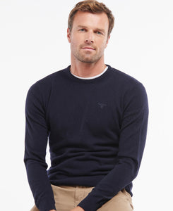 Barbour Essential Lambswool Crew Neck Navy