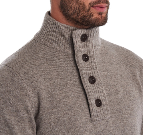 Barbour Patch Half Zip Stone