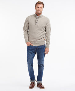 Barbour Patch Half Zip Stone
