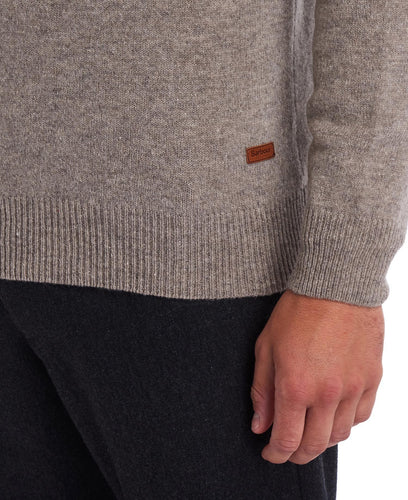 Barbour Patch Half Zip Stone