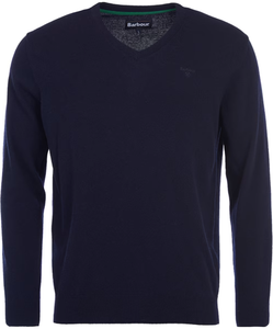 Barbour Essential Lambswool V Neck Navy