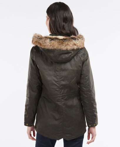 Barbour Kelsall Wax Parka Olive