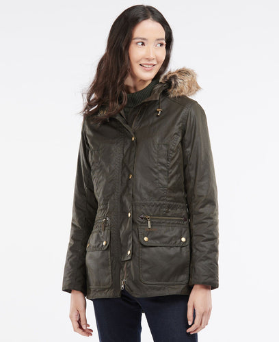 Barbour Kelsall Wax Parka Olive