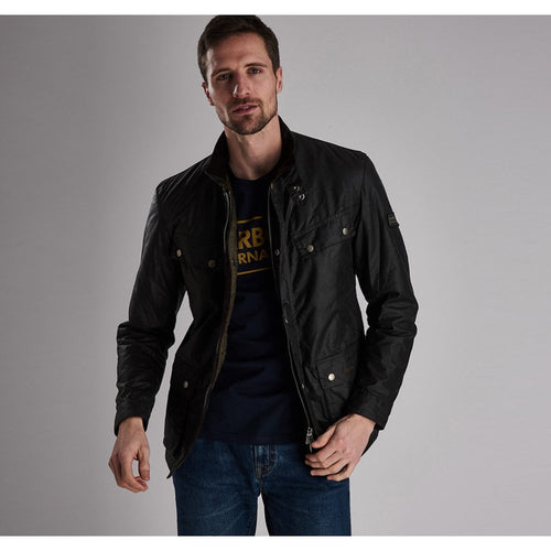 B.Intl Duke Wax Jacket Black