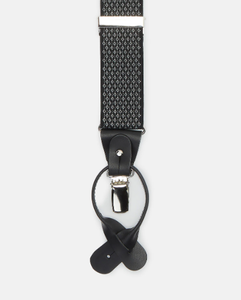 Suspensor negro estampado lunares