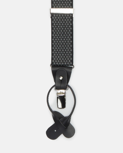 Suspensor negro estampado lunares